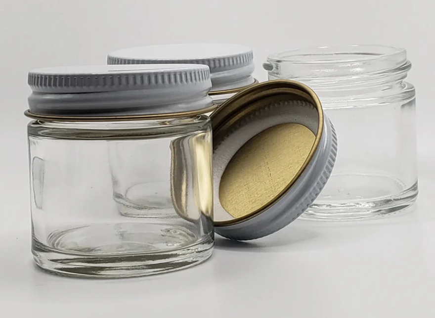 Clear 1fl Oz Glass Jar